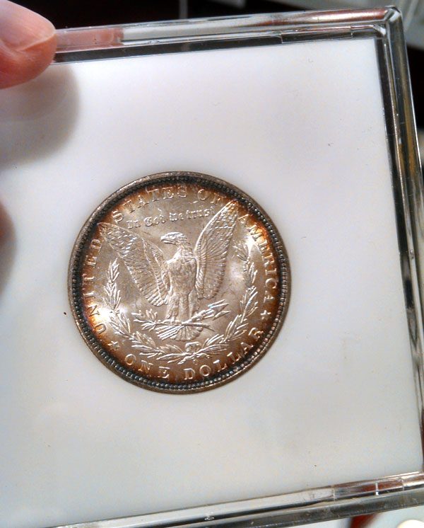 1883 morgan dollar toned - ms63