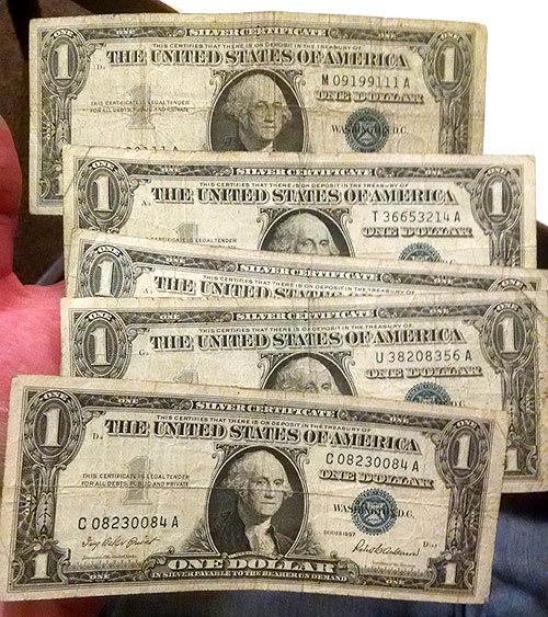 old $1.00 silver certificates