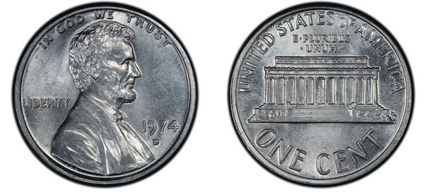 1974-d aluminum penny