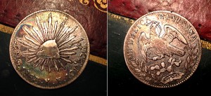 1863 go yf mexican 2 reales