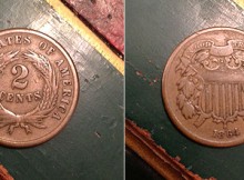 1864 2 cents coin