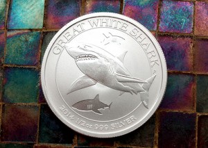great white shark coin