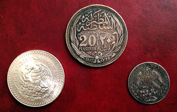mexican egypt coins back