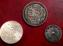 mexican egypt coins front
