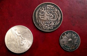 mexican egypt coins front