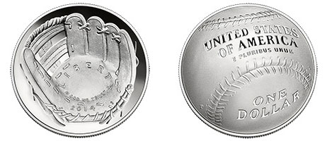 curved baseball hall of fame coin