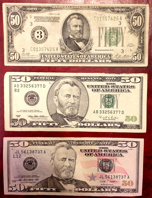 history 50 dollar bill front