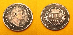 1836 1 1/2 british pence