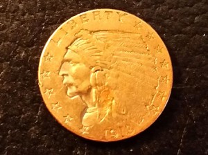 1913 indian head gold piece