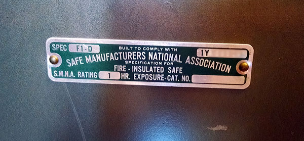 safe fire proof label