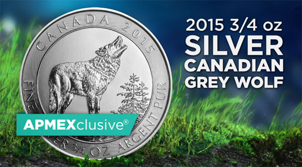silver gray wolf coin apmex