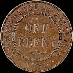1930 australian penny