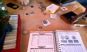 coin collecting at starbucks