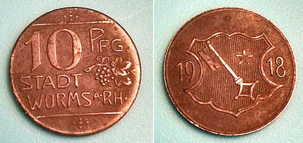 1918 10 pfennig german notgeld