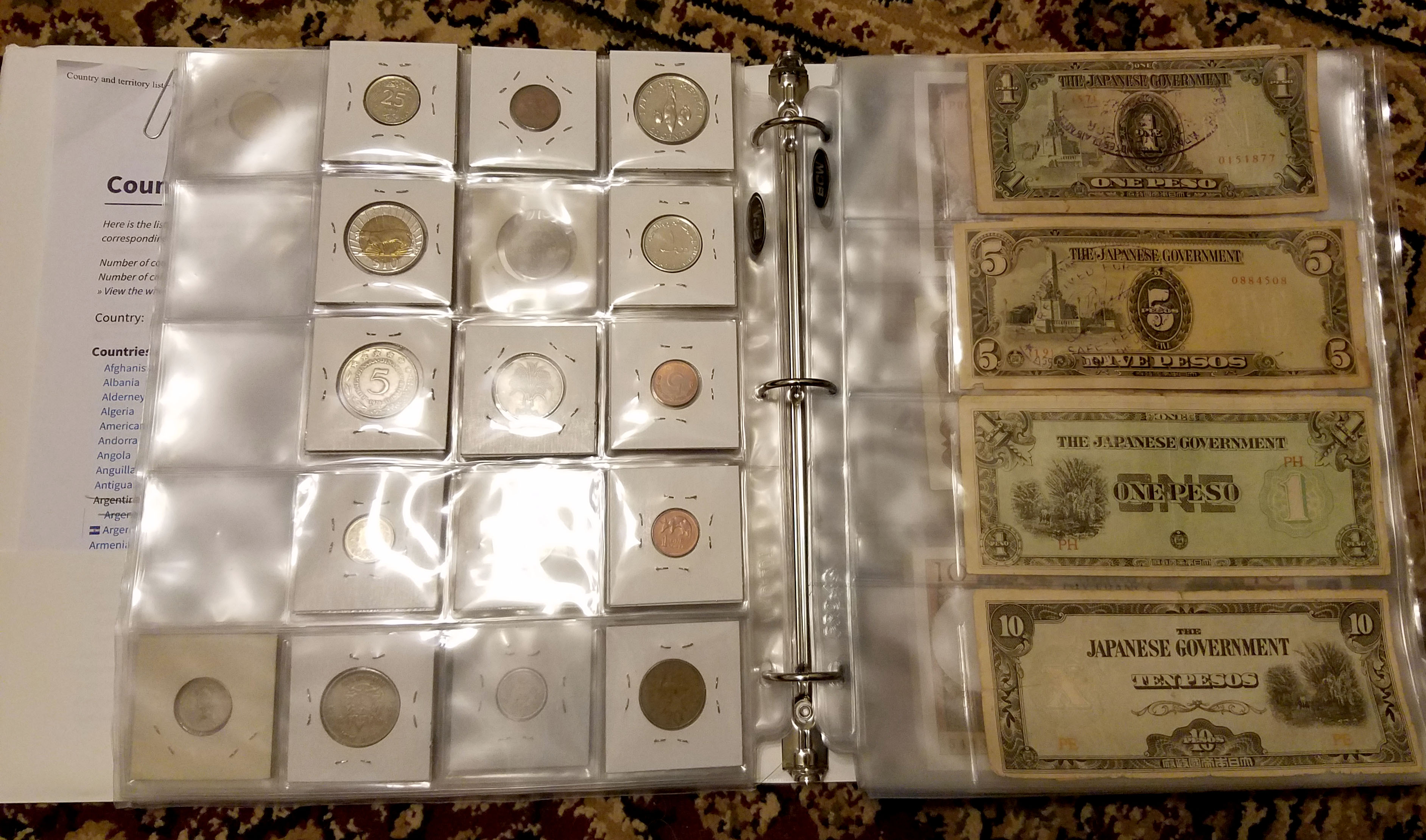 world coin binder currency