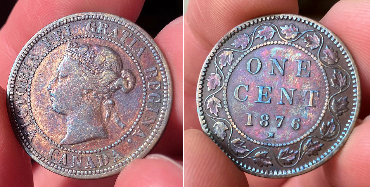 1876 canadian one cent