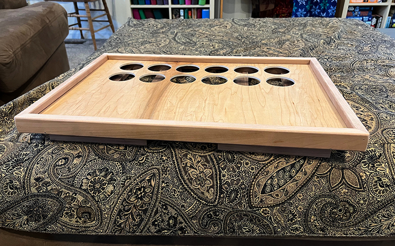 coin board table - folded